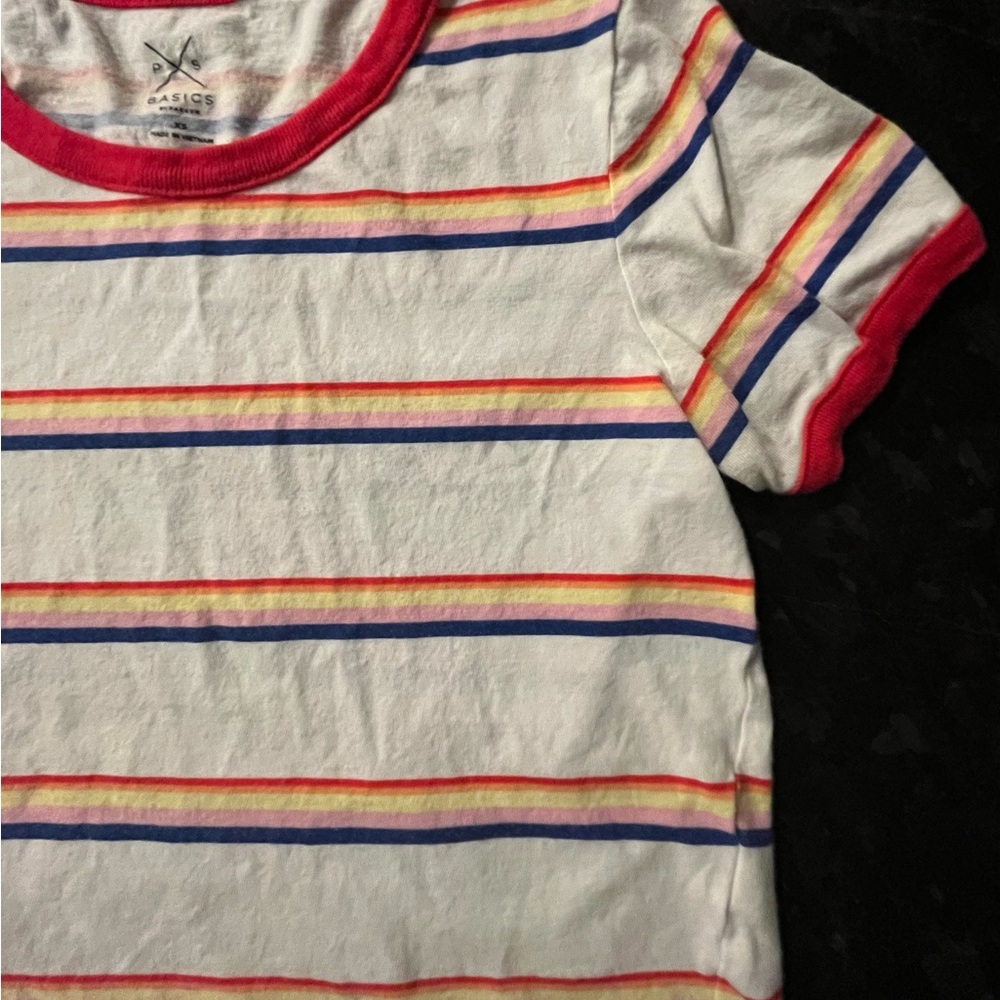 PacSun Basics Striped Ringer Crop Top – XS - Picture 2 of 3